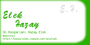 elek hazay business card